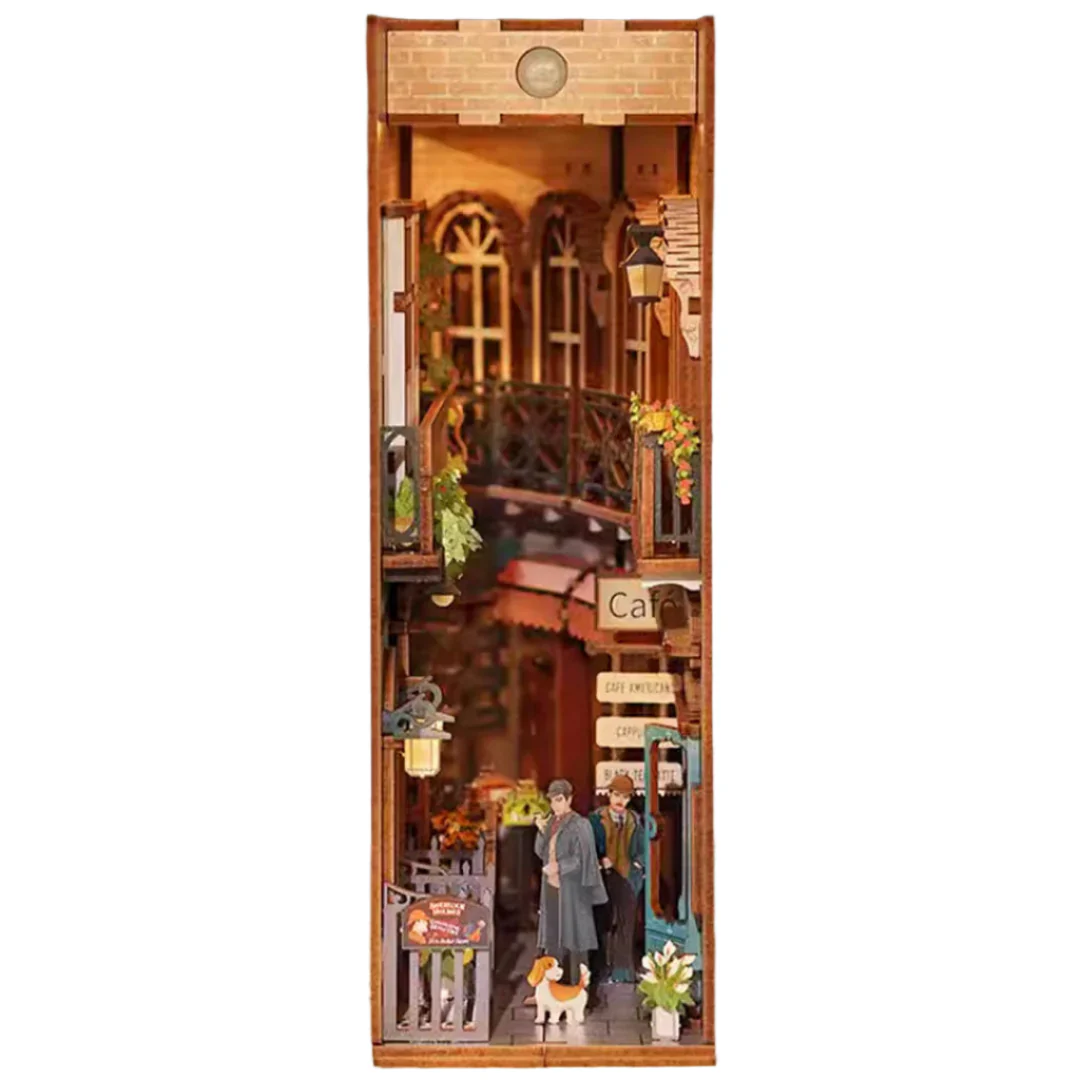 221B Baker Street 3D Wooden Puzzle Book Nook - Image 3