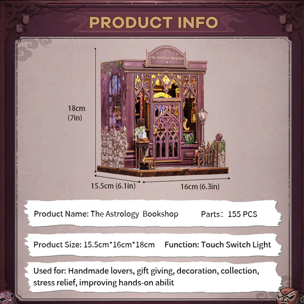 Astrology Bookshop – DIY Miniature Book Nook Kit - Image 11