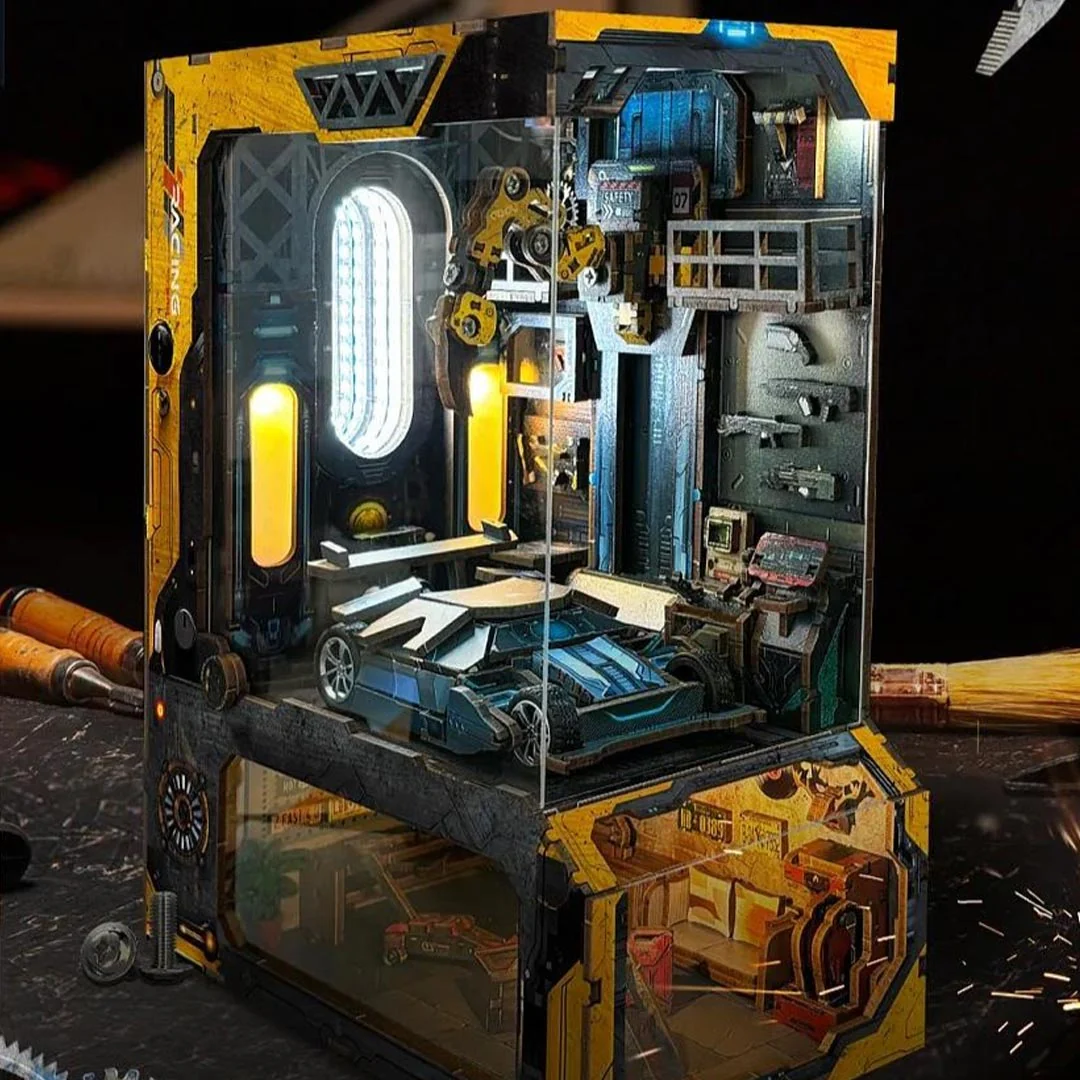 Automobile Workshop DIY Wooden Book Nook Kit - Image 4