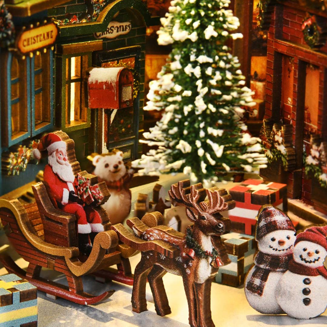 Christmas Corner – DIY Wooden Book Nook Shelf Insert - Image 3