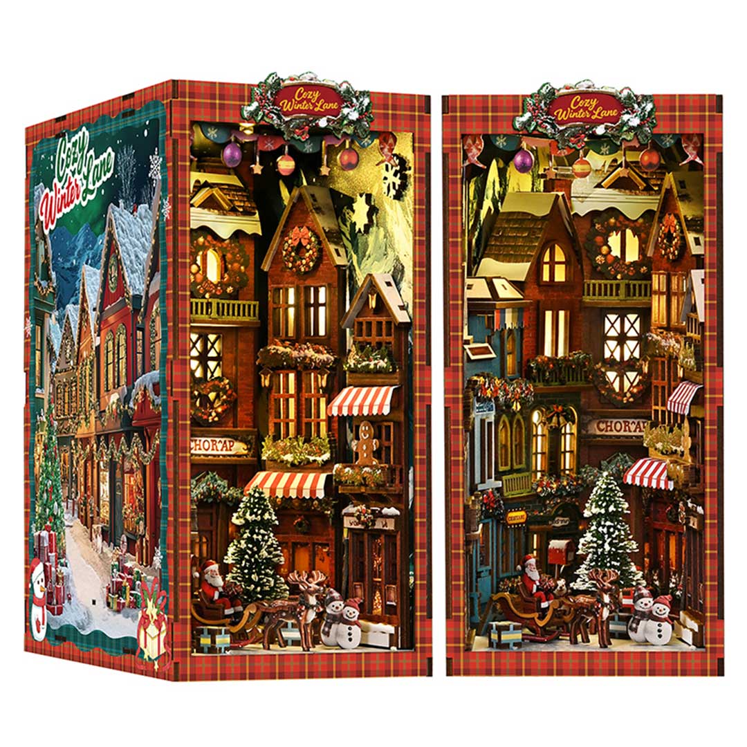 Christmas Corner – DIY Wooden Book Nook Shelf Insert - Image 8