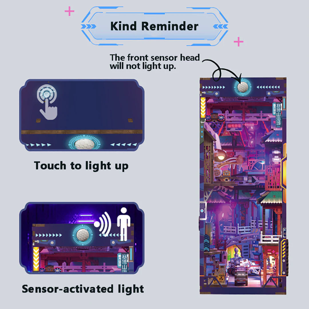 Cyber Landscape City DIY Book Nook Bookshelf Insert - Image 9