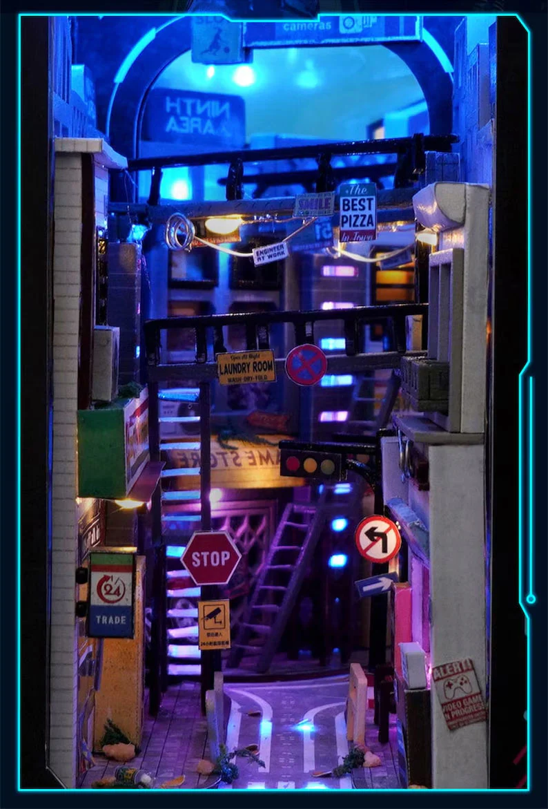 Cyberpunk World DIY Book Nook Kit - Image 10