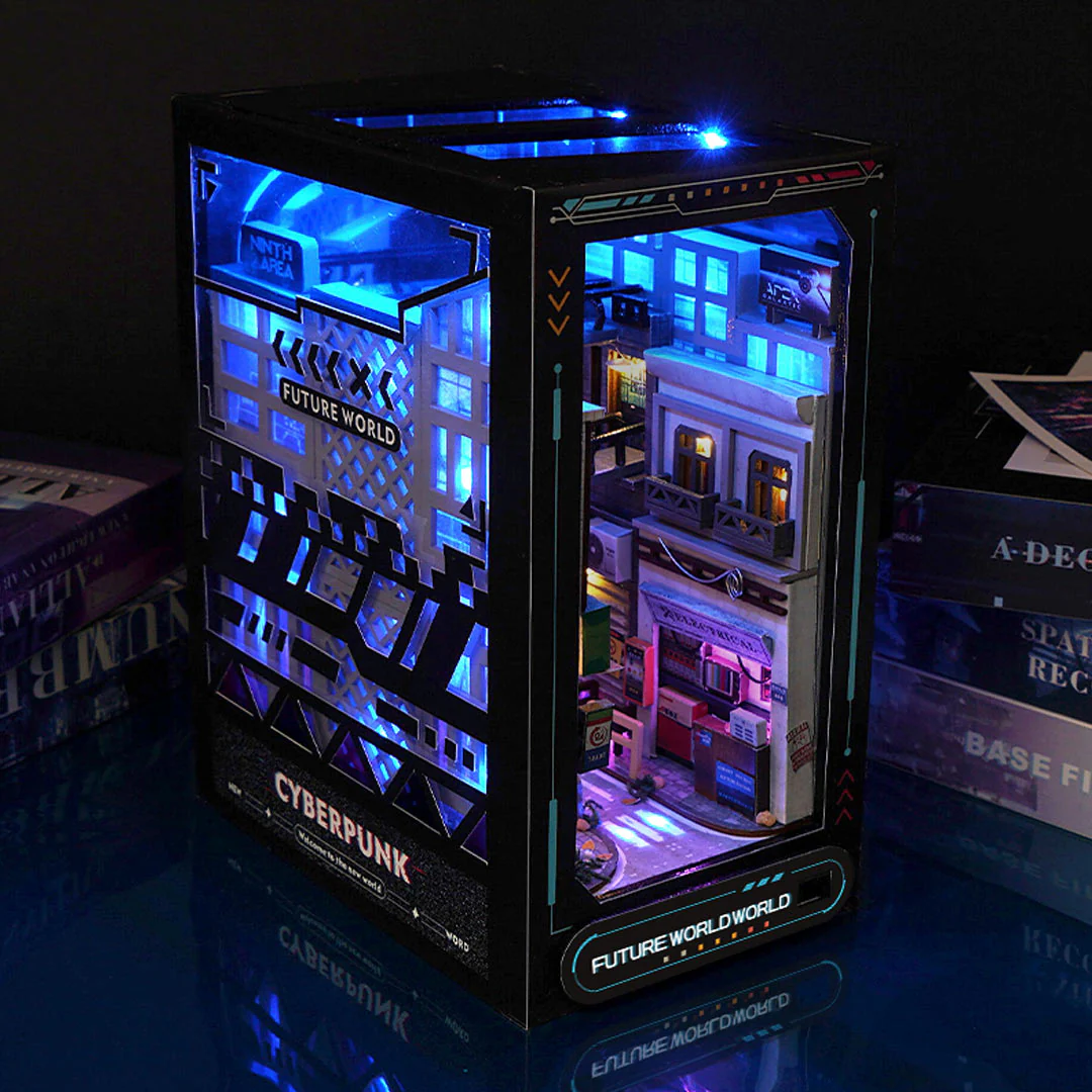 Cyberpunk World DIY Book Nook Kit - Image 11