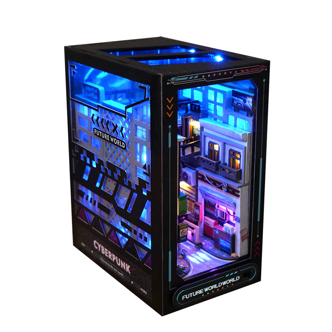 Cyberpunk World DIY Book Nook Kit - Image 3