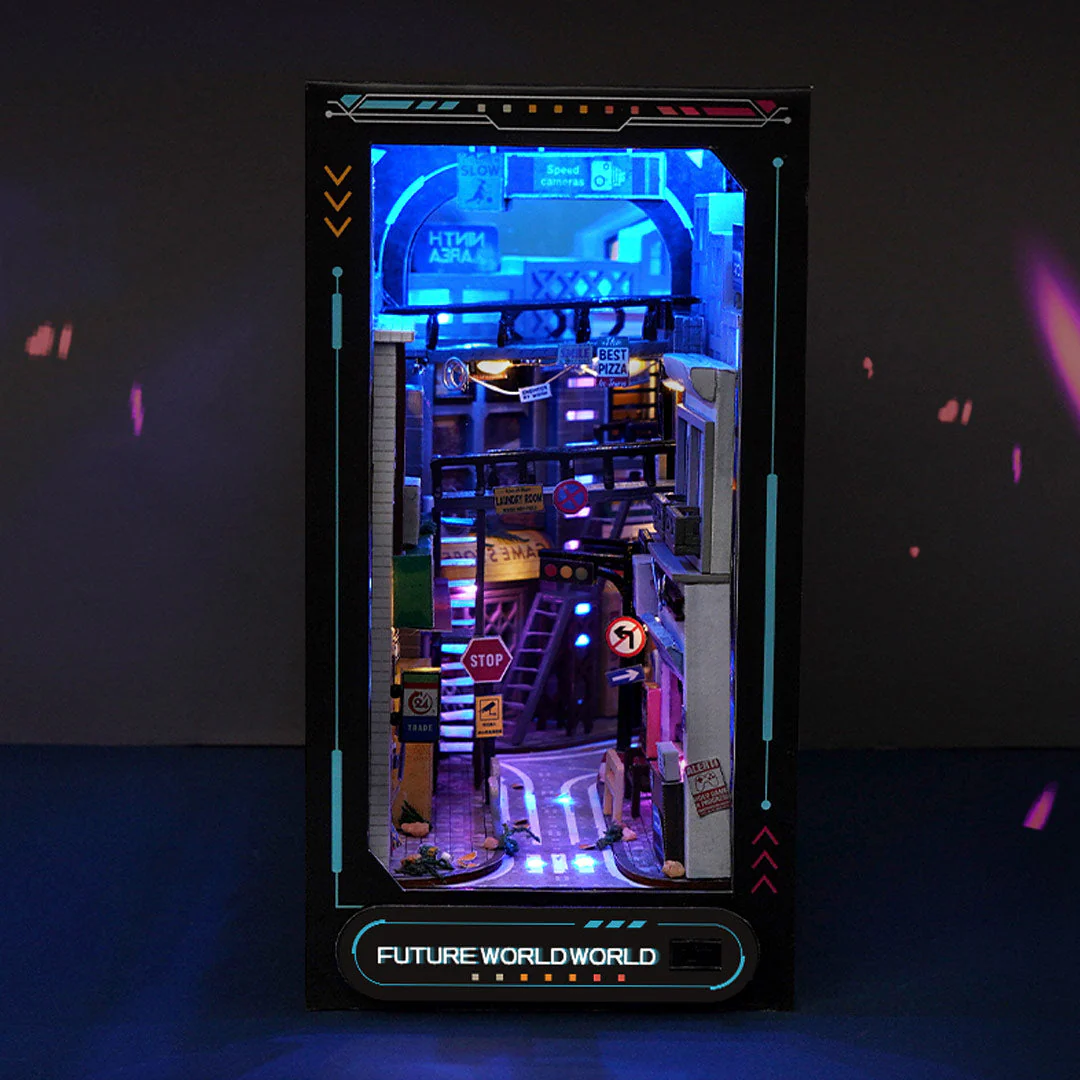 Cyberpunk World DIY Book Nook Kit - Image 6