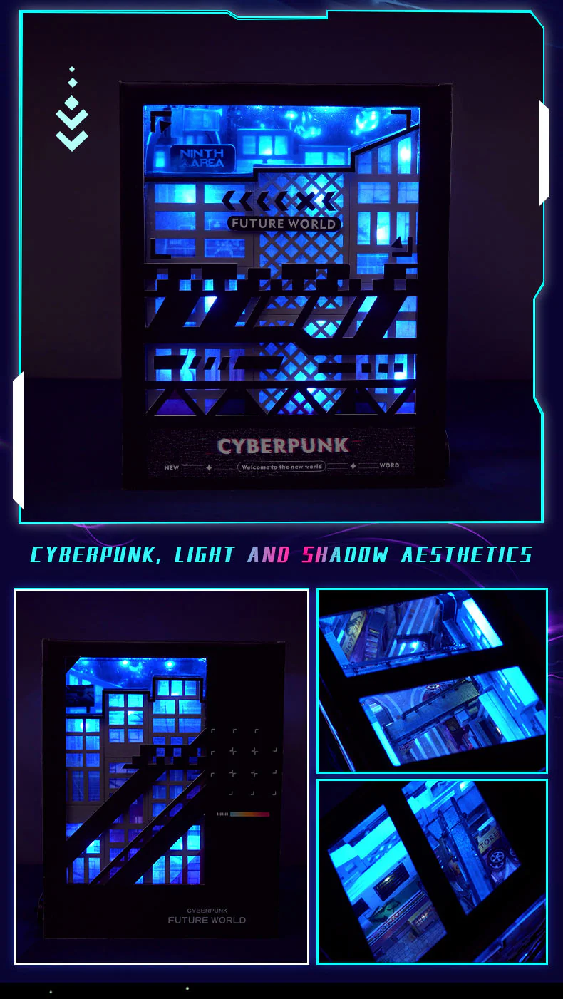Cyberpunk World DIY Book Nook Kit - Image 9