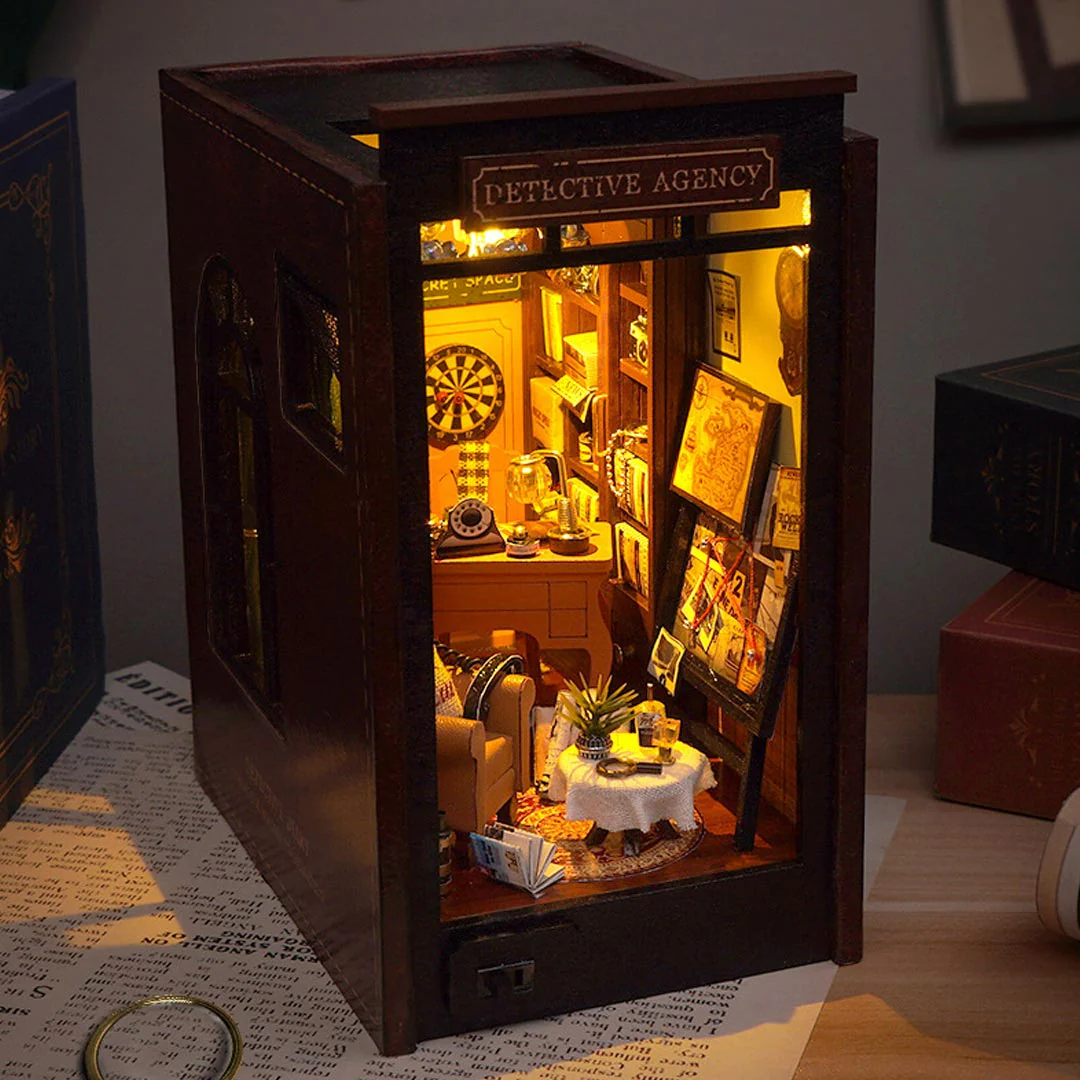 Detective Agency DIY Book Nook Shelf Insert - Image 3