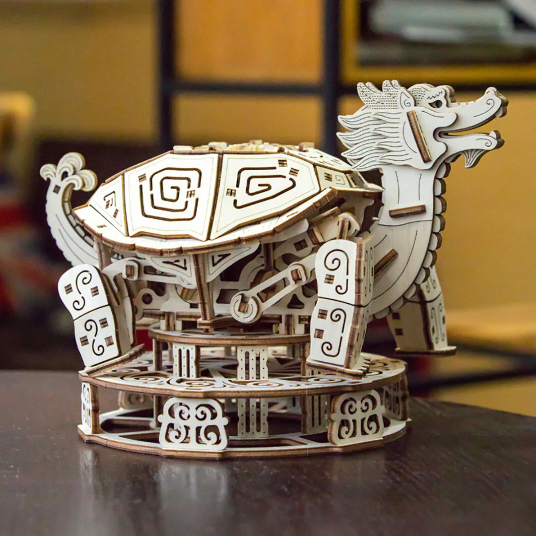 Dragon Turtle Mechanical 3D Wooden Puzzle Model Kit - Image 3