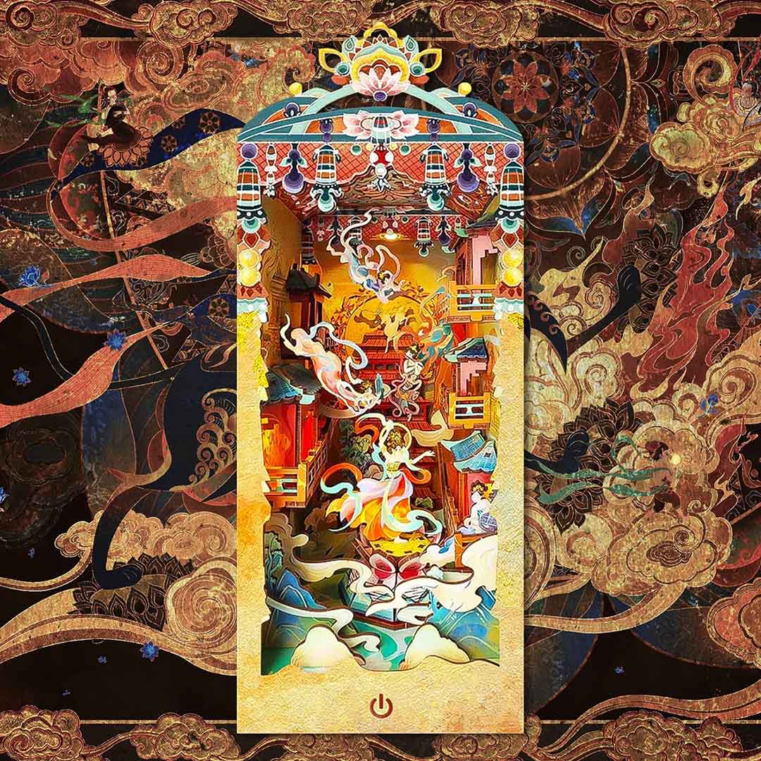 Dance of the Flying Apsaras DIY Booknook Kit Shelf Inserts - Image 3