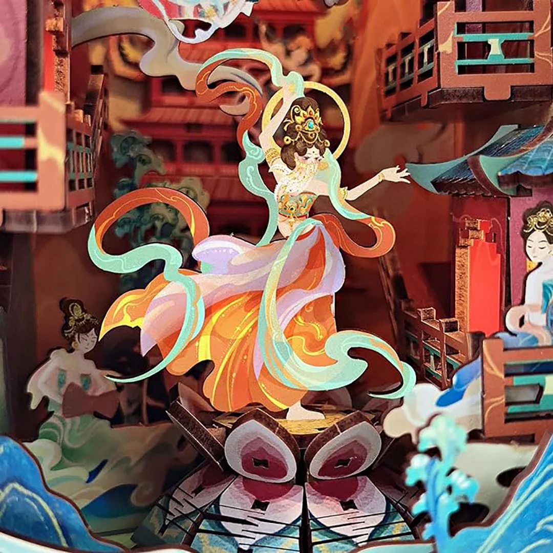 Dance of the Flying Apsaras DIY Booknook Kit Shelf Inserts - Image 5