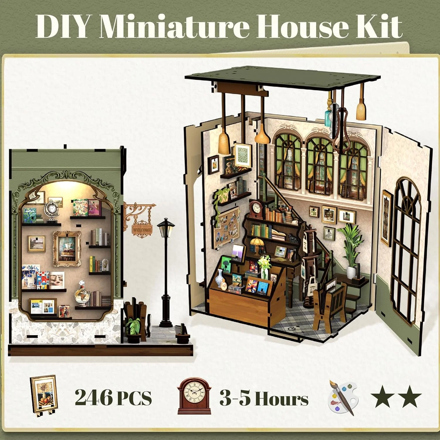 Gallery Bookstore – DIY Miniature House Kit - Image 8
