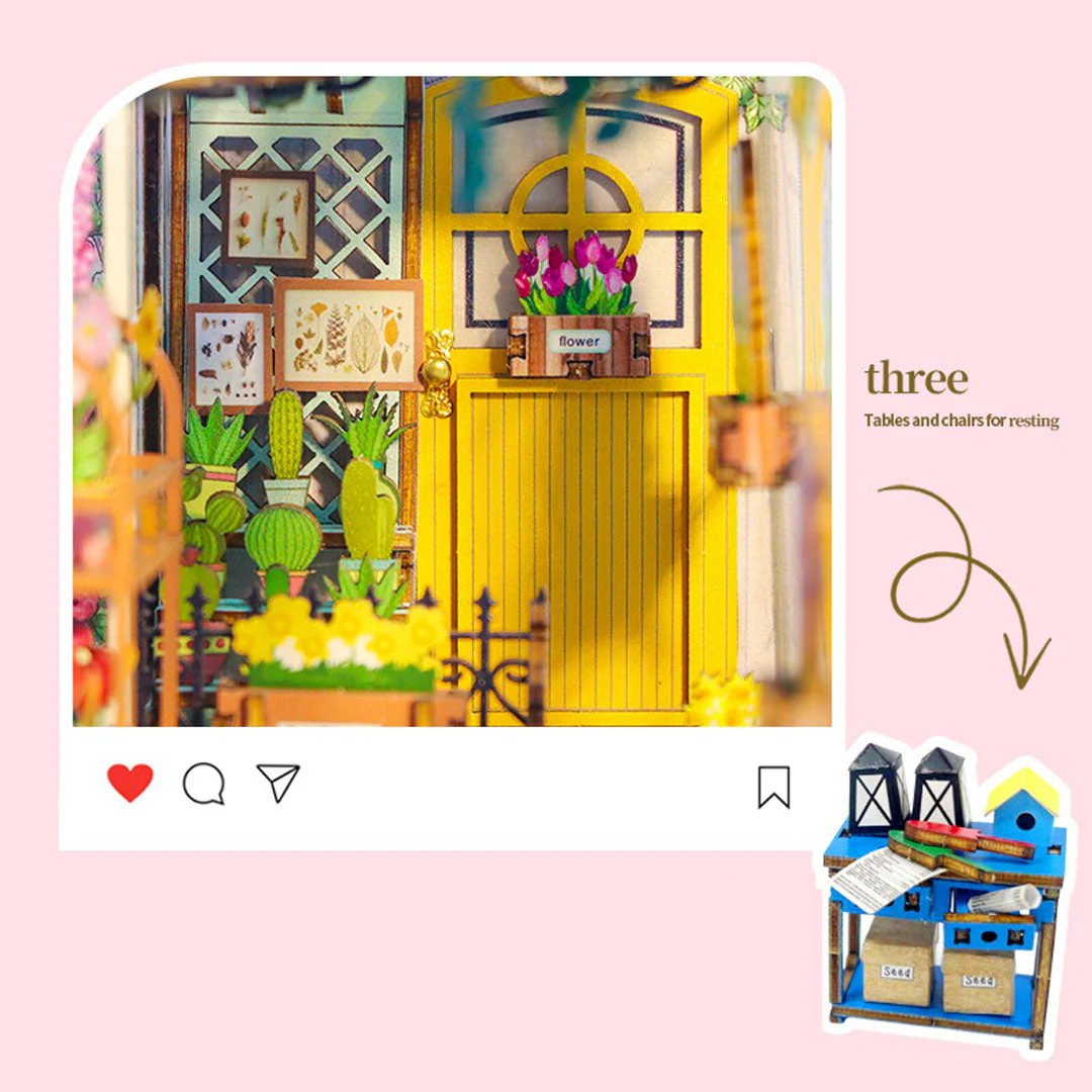 Garden House DIY Book Nook Shelf Insert - Image 17