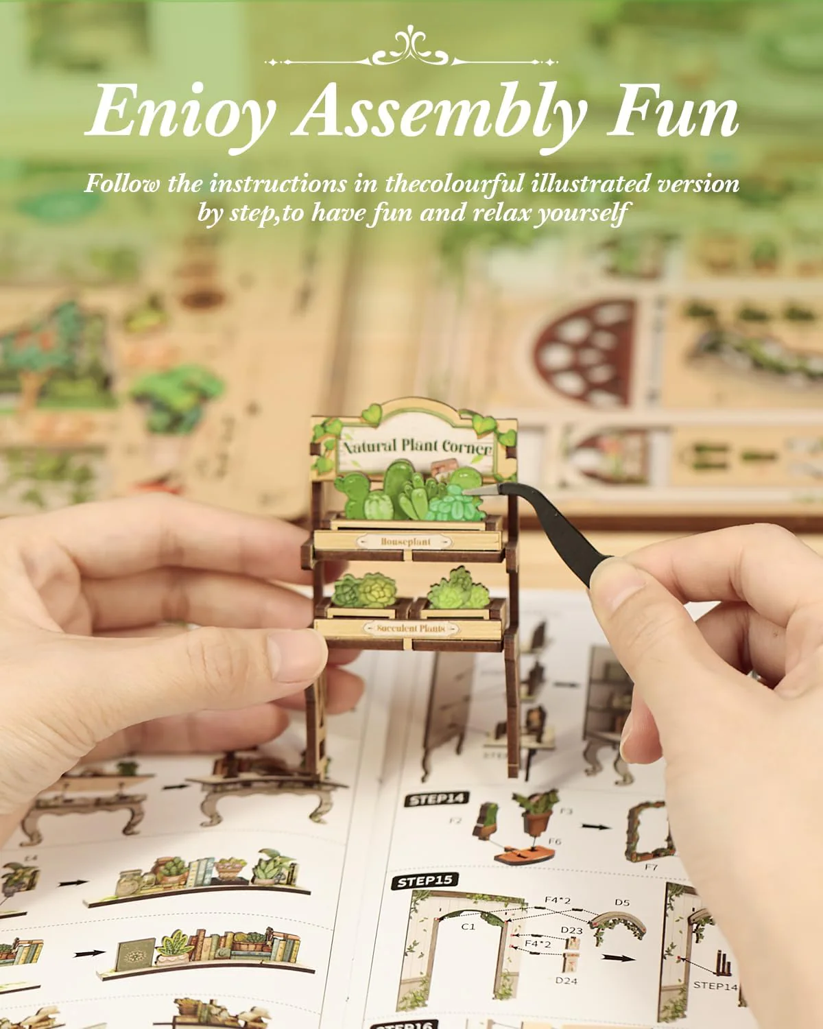 Green Life Bookshop – DIY Book Nook Kit - Image 7