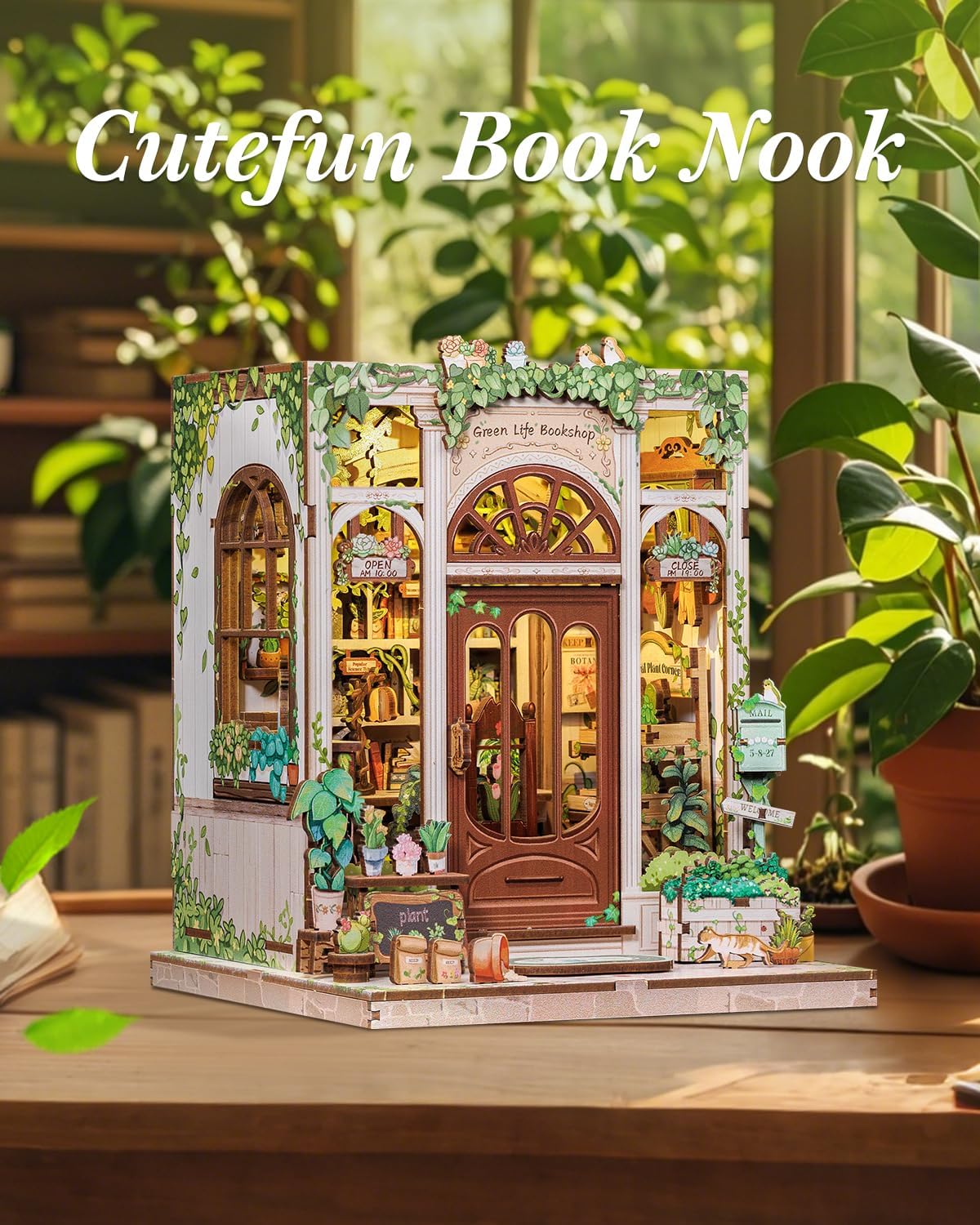 Green Life Bookshop – DIY Book Nook Kit - Image 9