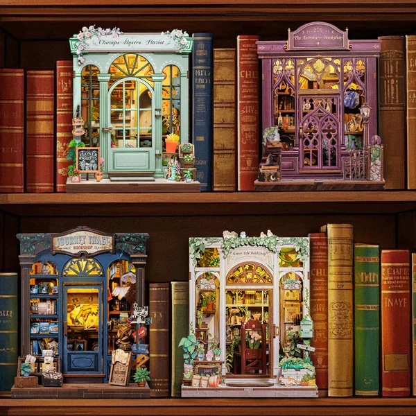 Green Life Bookshop – DIY Miniature Book Nook Kit - Image 5