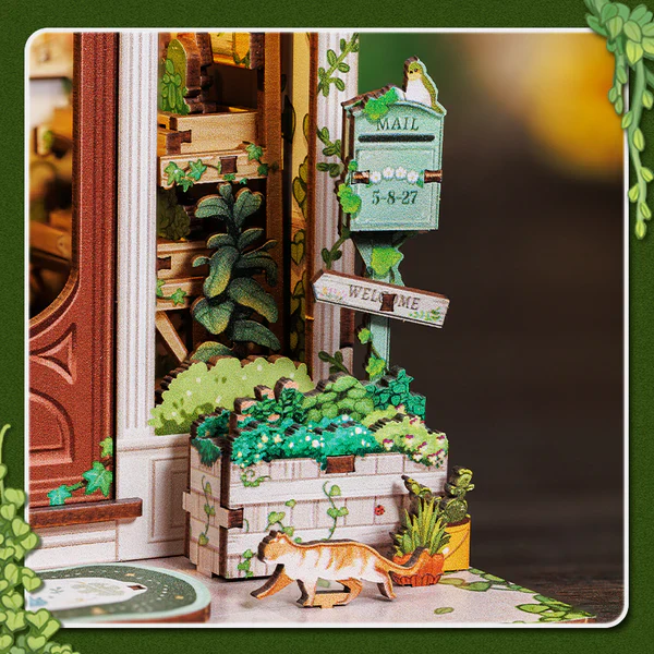 Green Life Bookshop – DIY Miniature Book Nook Kit - Image 9