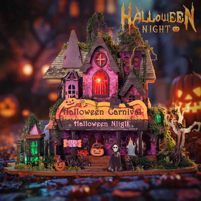 Halloween Night – Mini House book nook Kit - Image 6