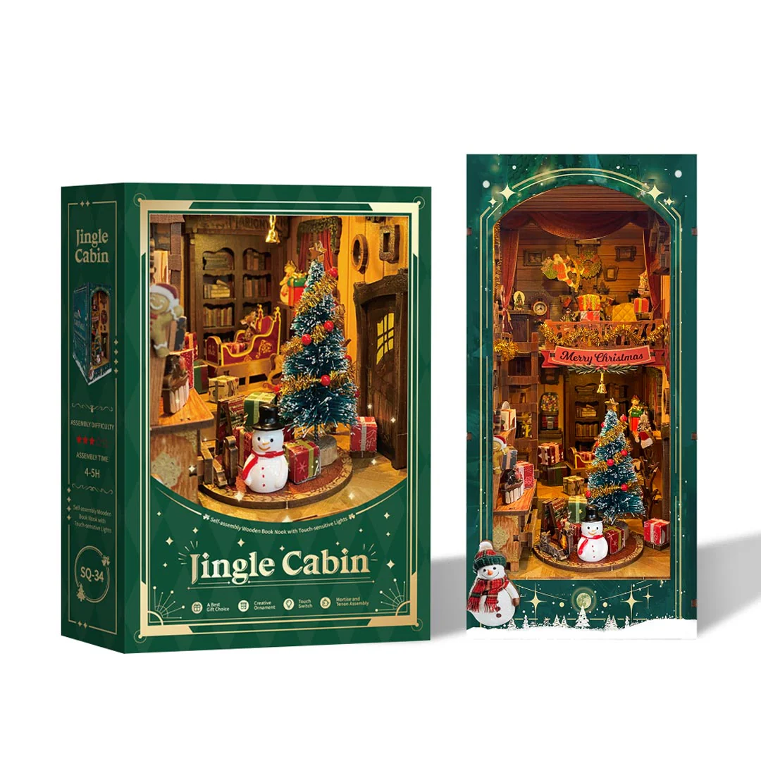 Jingle Cabin DIY Book Nook Bookshelf Insert - Image 8