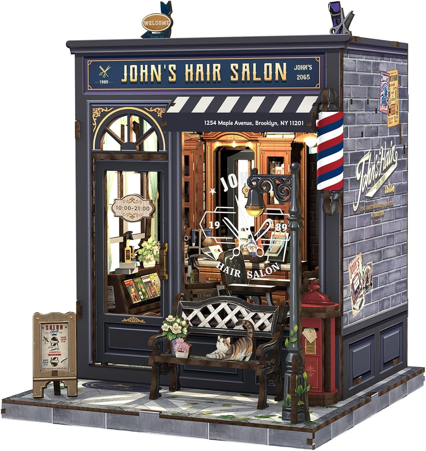 John’s Hair Salon – DIY Miniature House Kit - Image 3