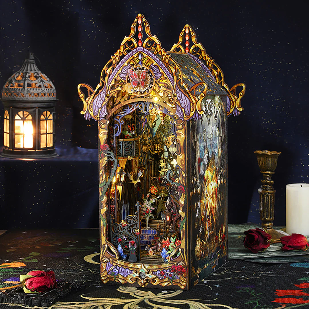 Law Of The Night Wooden Puzzle Book Nook Bookshelf Insert - Image 4