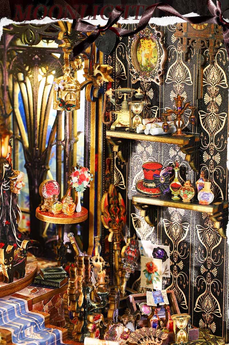 Law Of The Night Wooden Puzzle Book Nook Bookshelf Insert - Image 8