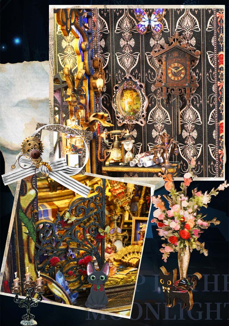 Law Of The Night Wooden Puzzle Book Nook Bookshelf Insert - Image 9