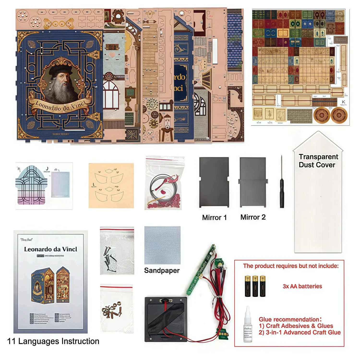 Leonardo da Vinci Book Nook – DIY Book Nook Kit - Image 6