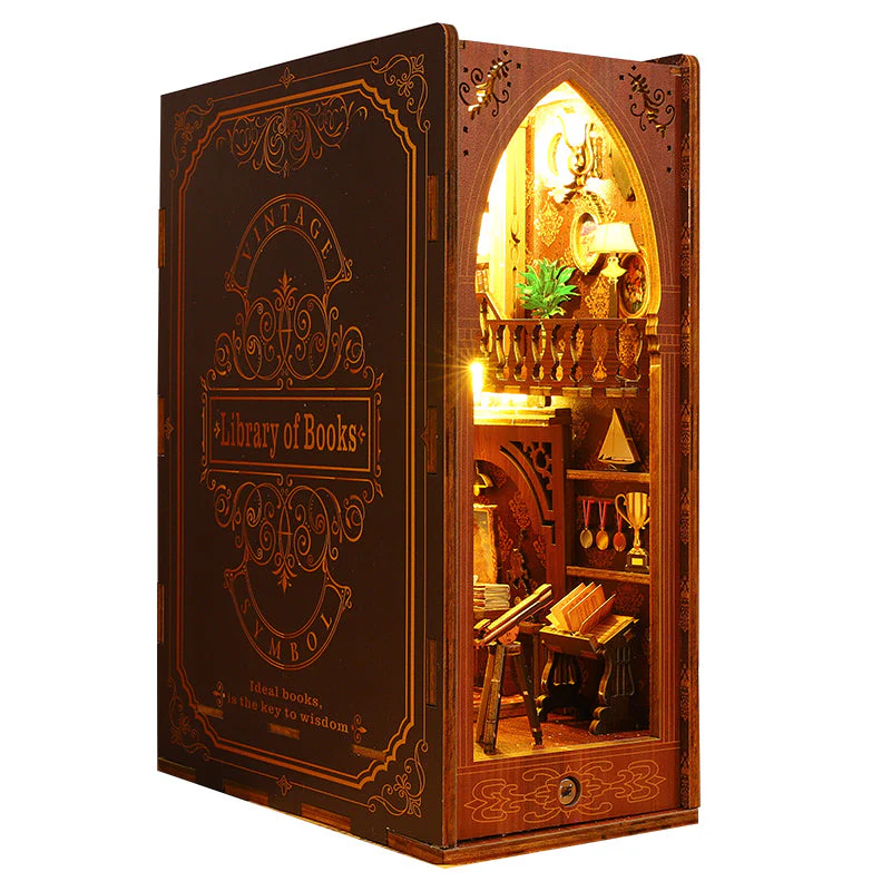 Library Of Books Wooden Puzzle Book Nook Bookshelf - Image 15
