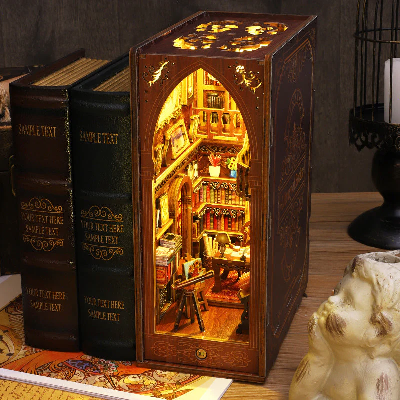 Library Of Books Wooden Puzzle Book Nook Bookshelf - Image 8