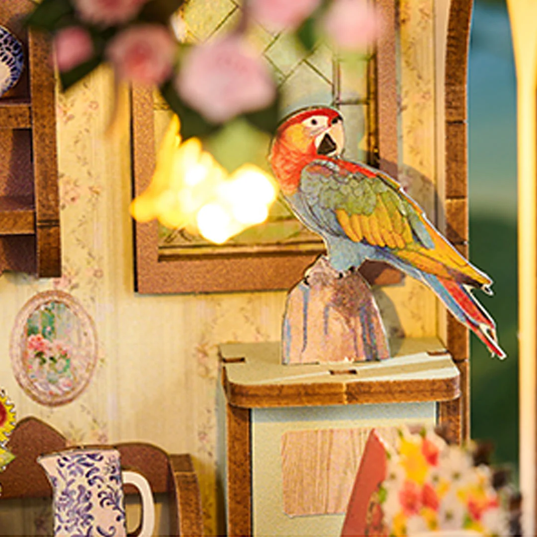 Lucky Flower House DIY Wooden Book Nook Shelf Insert - Image 16