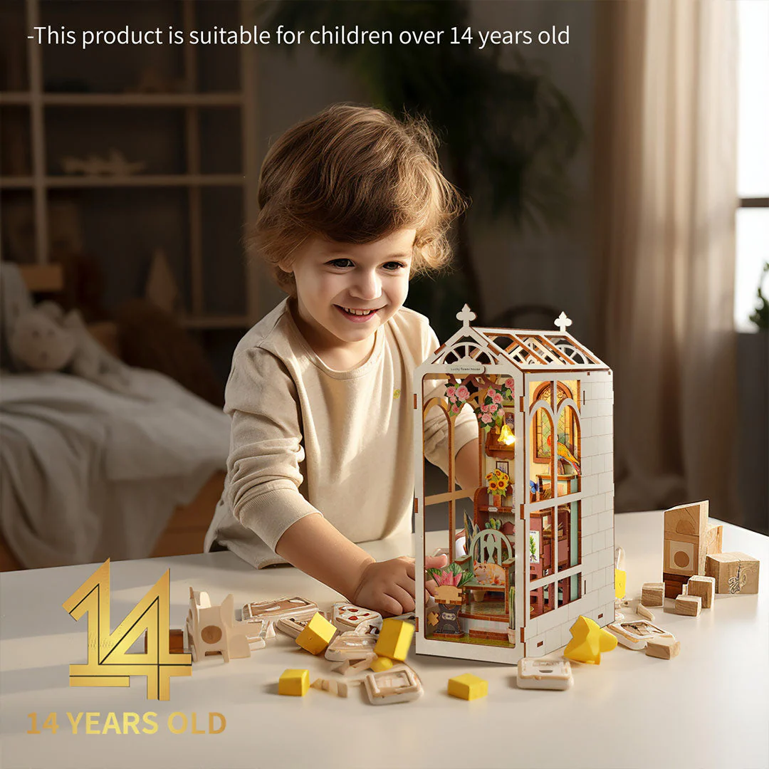 Lucky Flower House DIY Wooden Book Nook Shelf Insert - Image 22