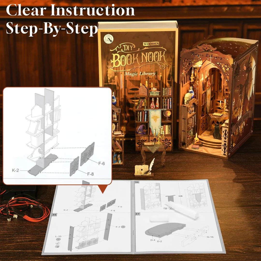Magic Library DIY Wooden Book Nook Kit - Image 9