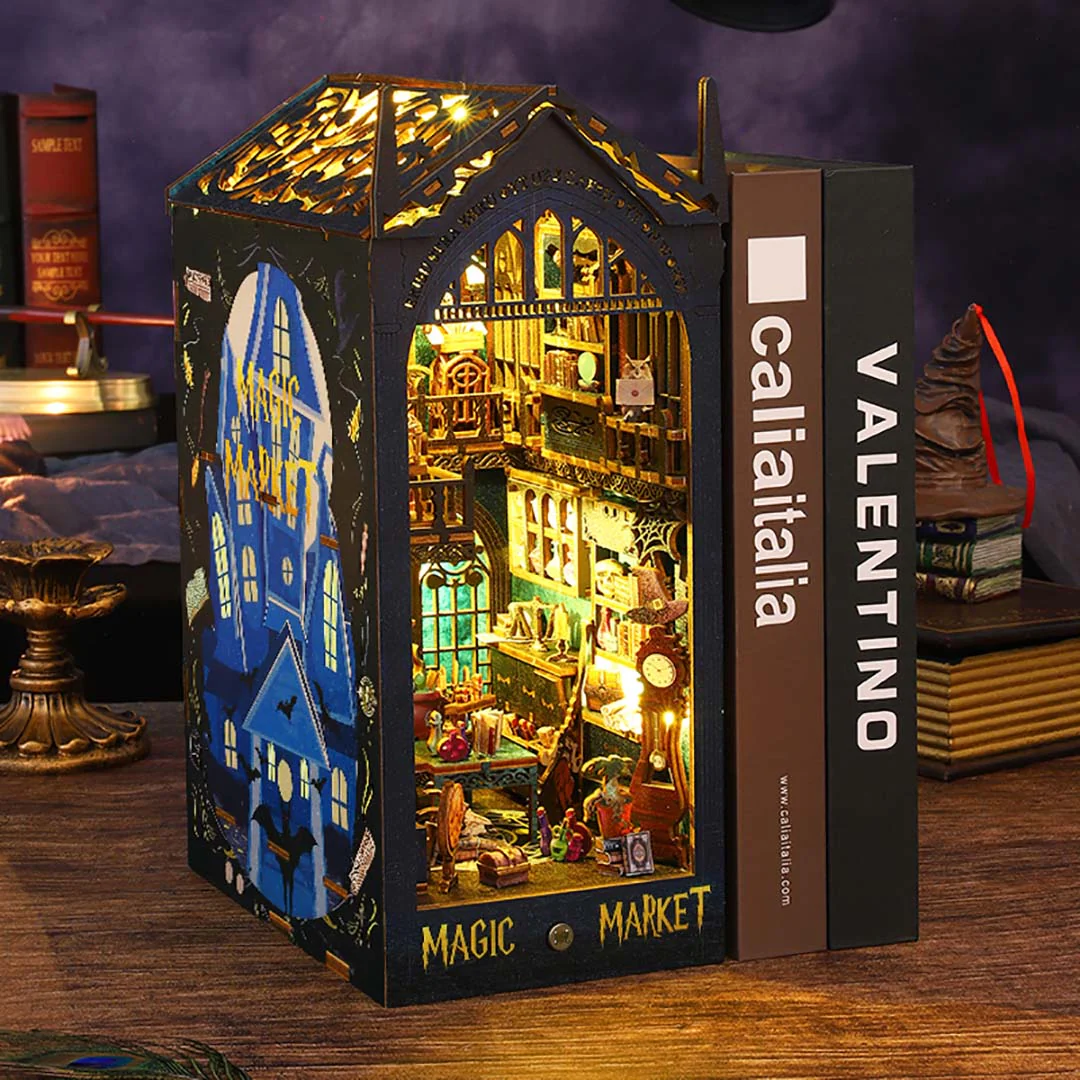 Magic Market DIY 3D Wooden Book Nook - Image 4