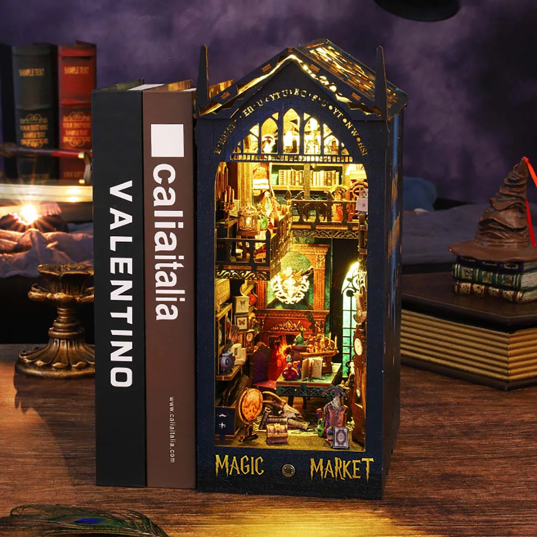 Magic Market DIY 3D Wooden Book Nook - Image 9