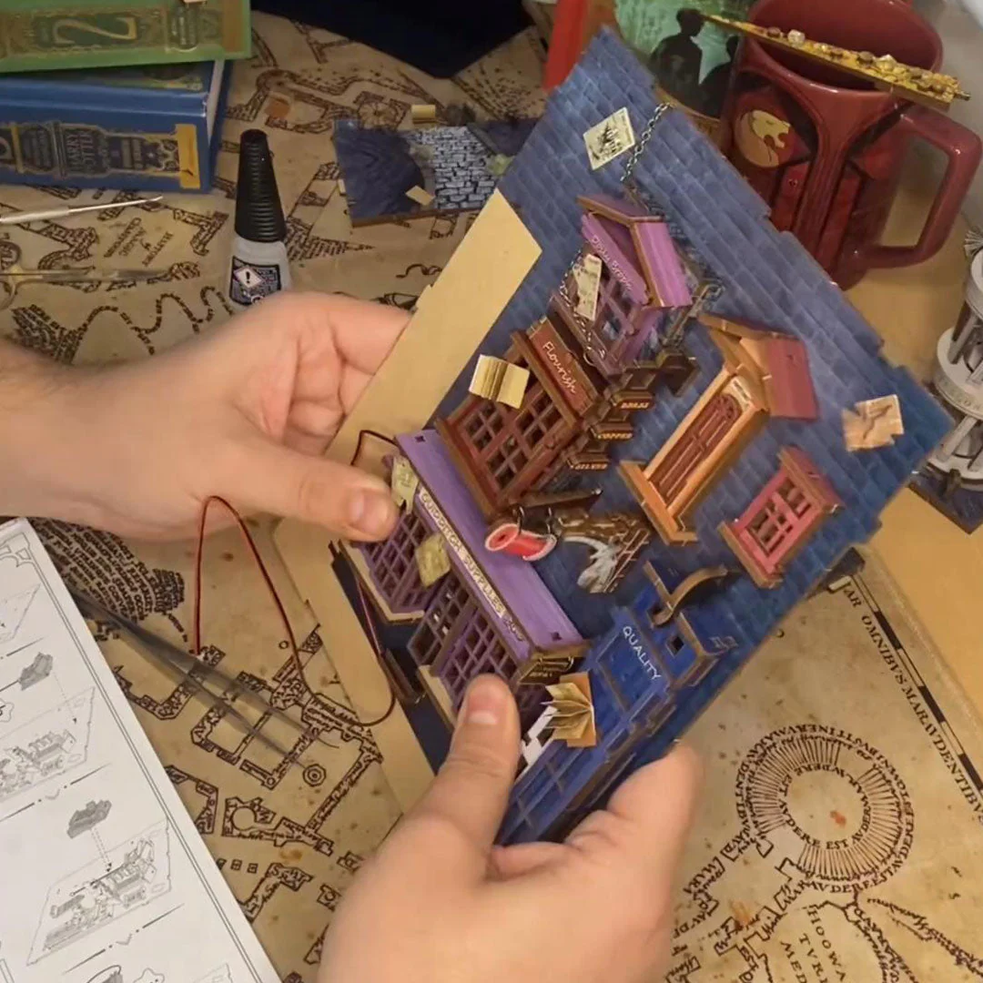 Magic Night Alley DIY Book Nook Shelf Insert - Image 10