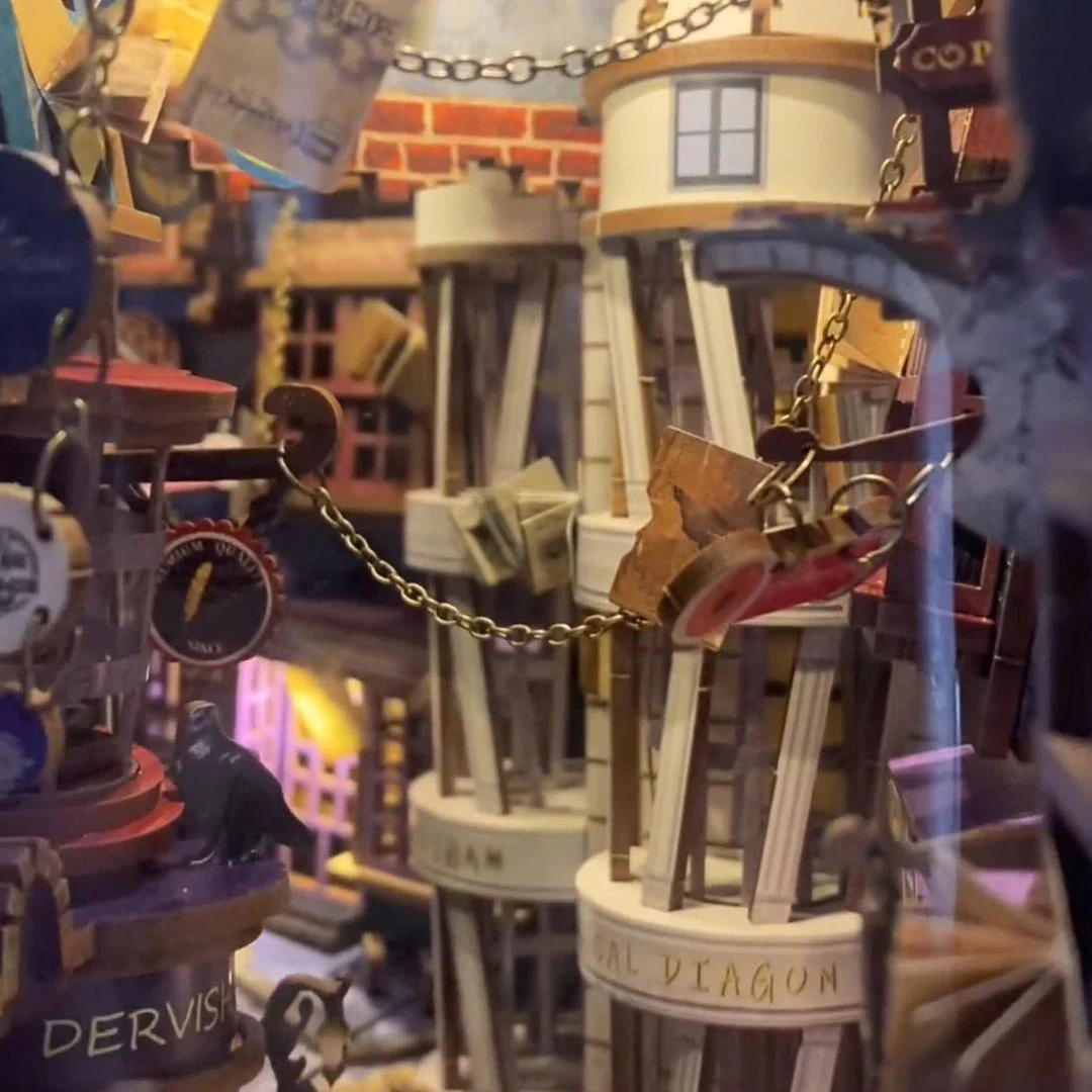 Magic Night Alley DIY Book Nook Shelf Insert - Image 11