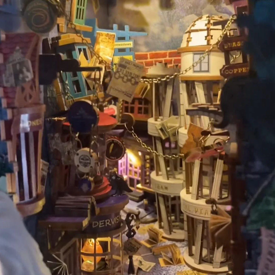 Magic Night Alley DIY Book Nook Shelf Insert - Image 13