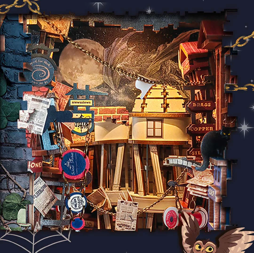 Magic Night Alley DIY Book Nook Shelf Insert - Image 16