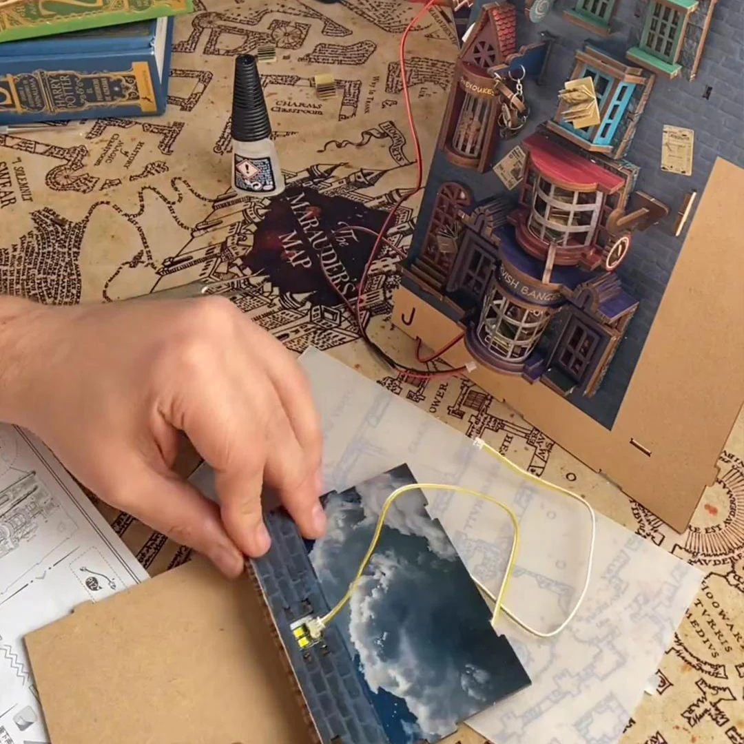 Magic Night Alley DIY Book Nook Shelf Insert - Image 7