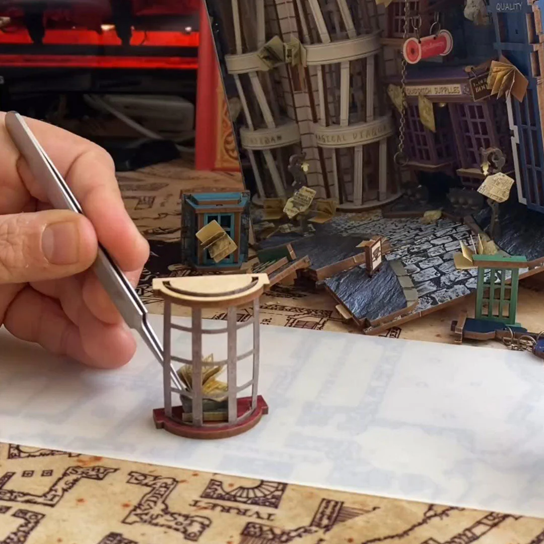 Magic Night Alley DIY Book Nook Shelf Insert - Image 9