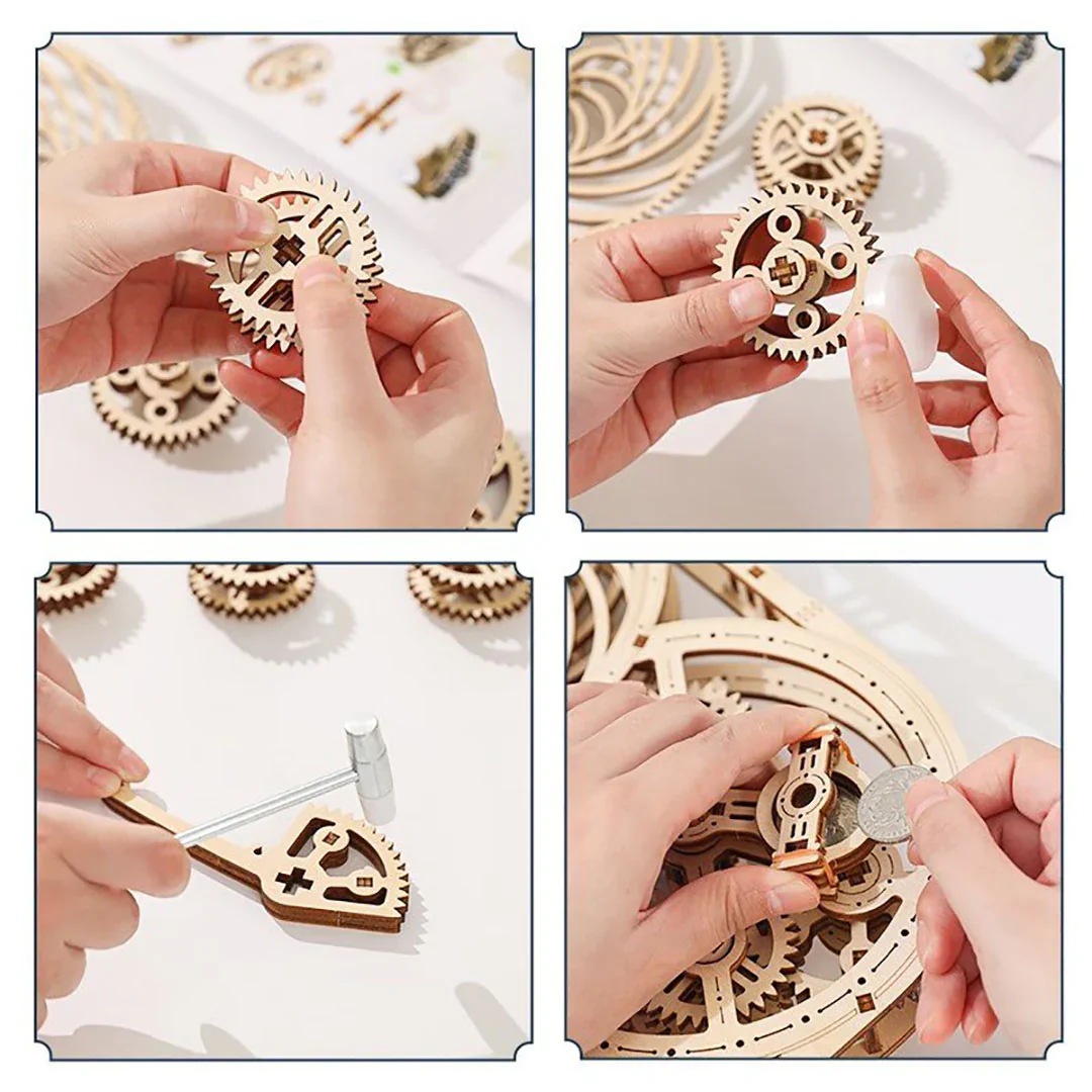 Mechanical Kinetic Art 3D Wooden Puzzle Kit - Image 4