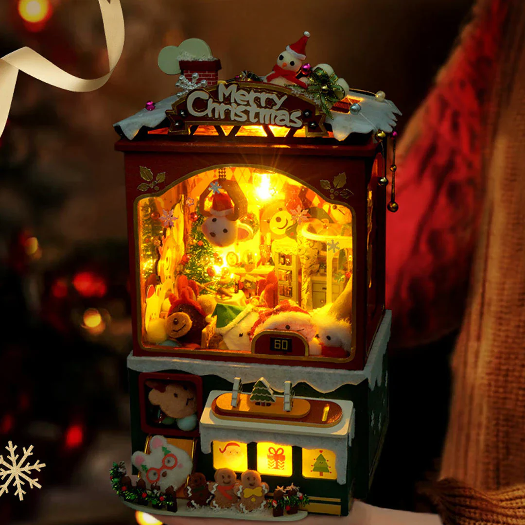 (Sold Out) Merry Christmas Claw Machine – DIY Wooden Music Box - Image 5