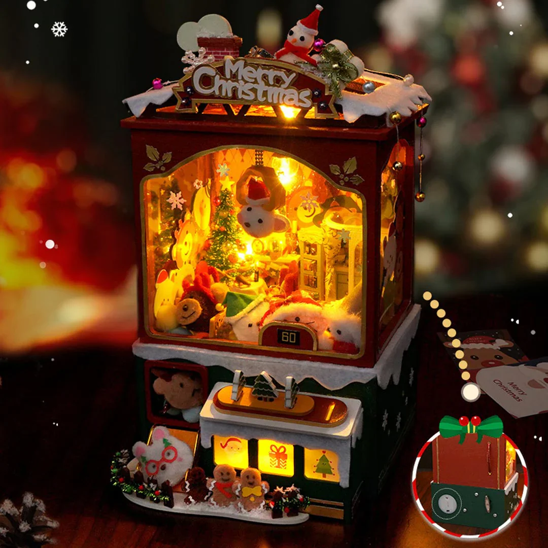 (Sold Out) Merry Christmas Claw Machine – DIY Wooden Music Box - Image 7