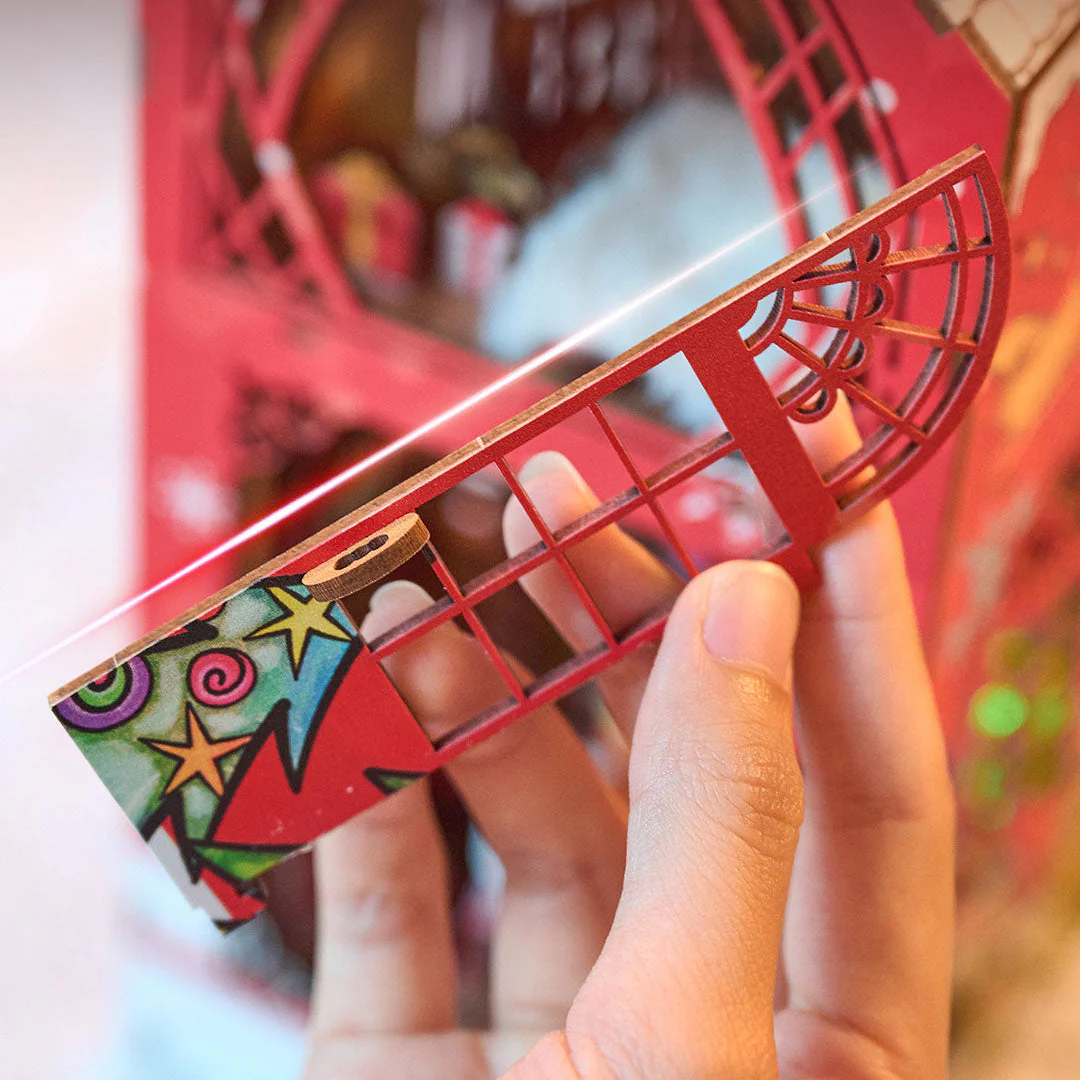 Merry Christmas DIY Book Nook Bookshelf Insert - Image 11