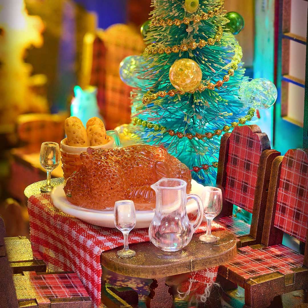 Merry Christmas DIY Book Nook Bookshelf Insert - Image 13