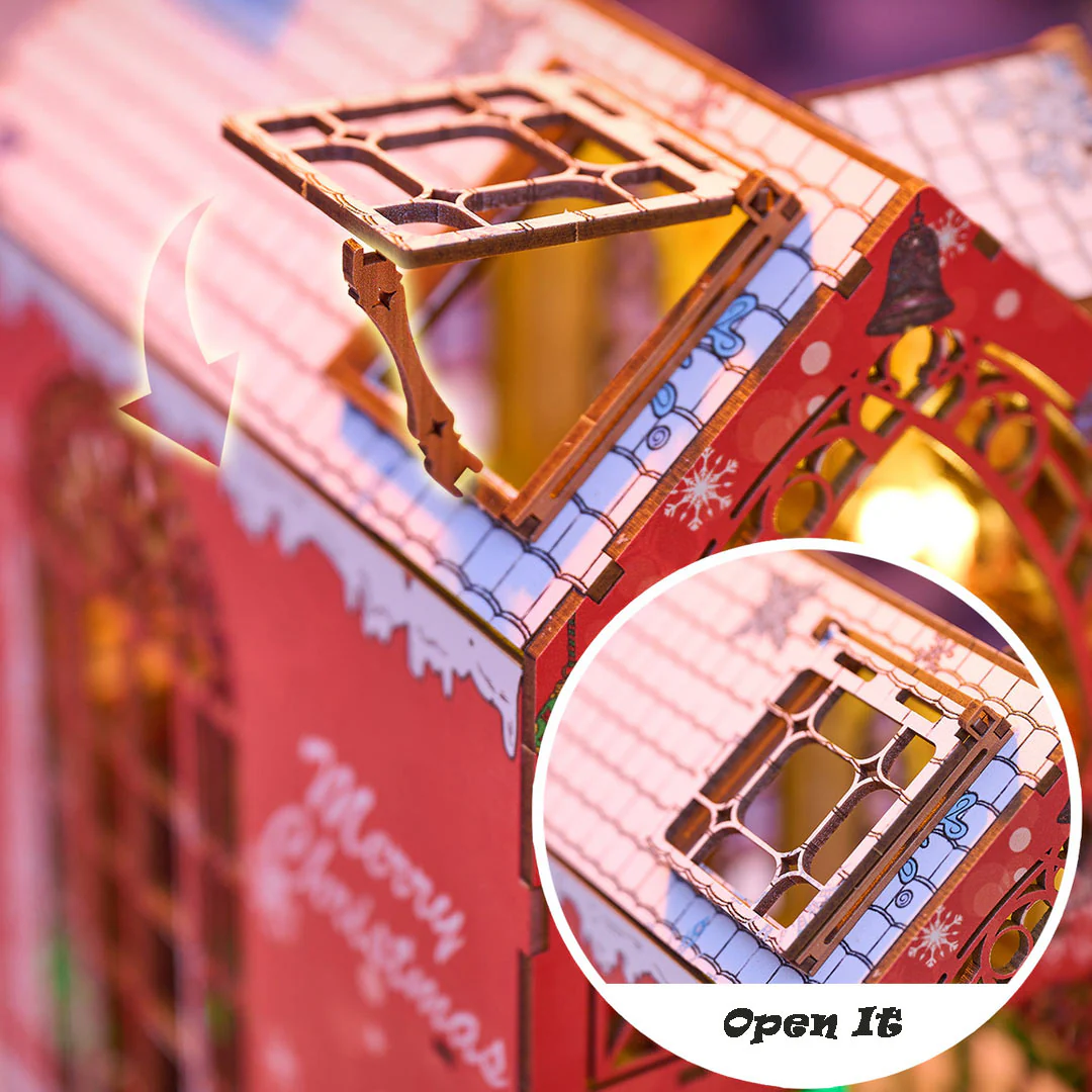 Merry Christmas DIY Book Nook Bookshelf Insert - Image 14