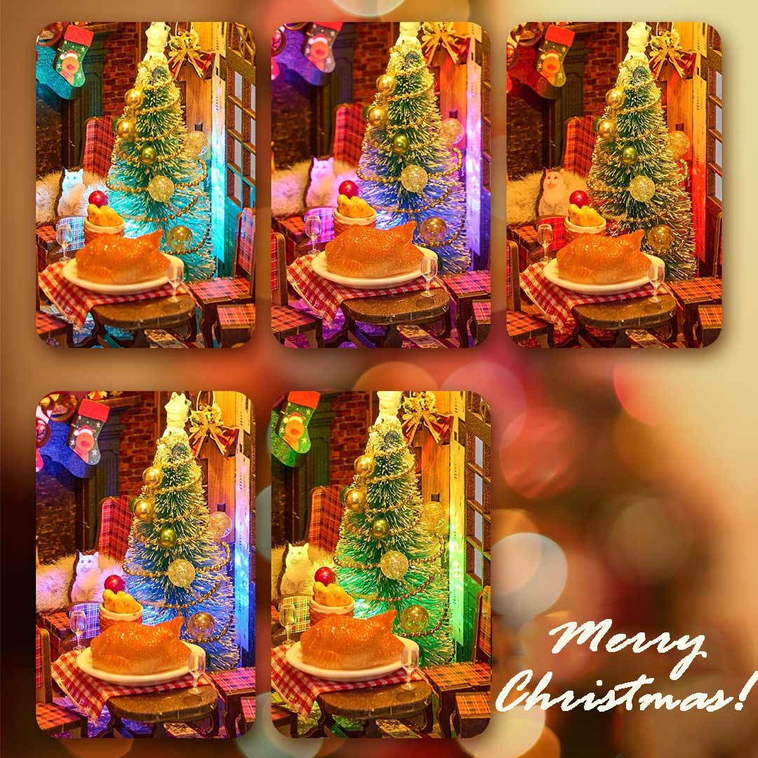 Merry Christmas DIY Book Nook Bookshelf Insert - Image 21