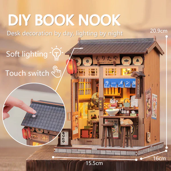 Morita-Ya Ramen Shop – DIY Miniature Book Nook Kit - Image 3