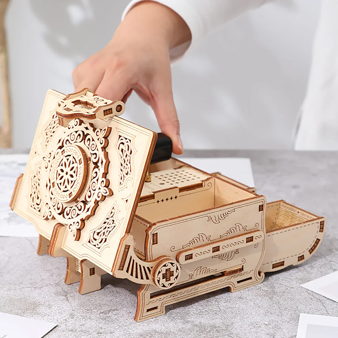 Music Box 3D Wooden Mechanical Jewelry Box - Image 4